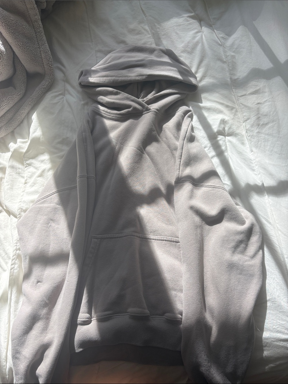 Women Gray Hooded Sweatshirt - Casual Pullover Hoodie